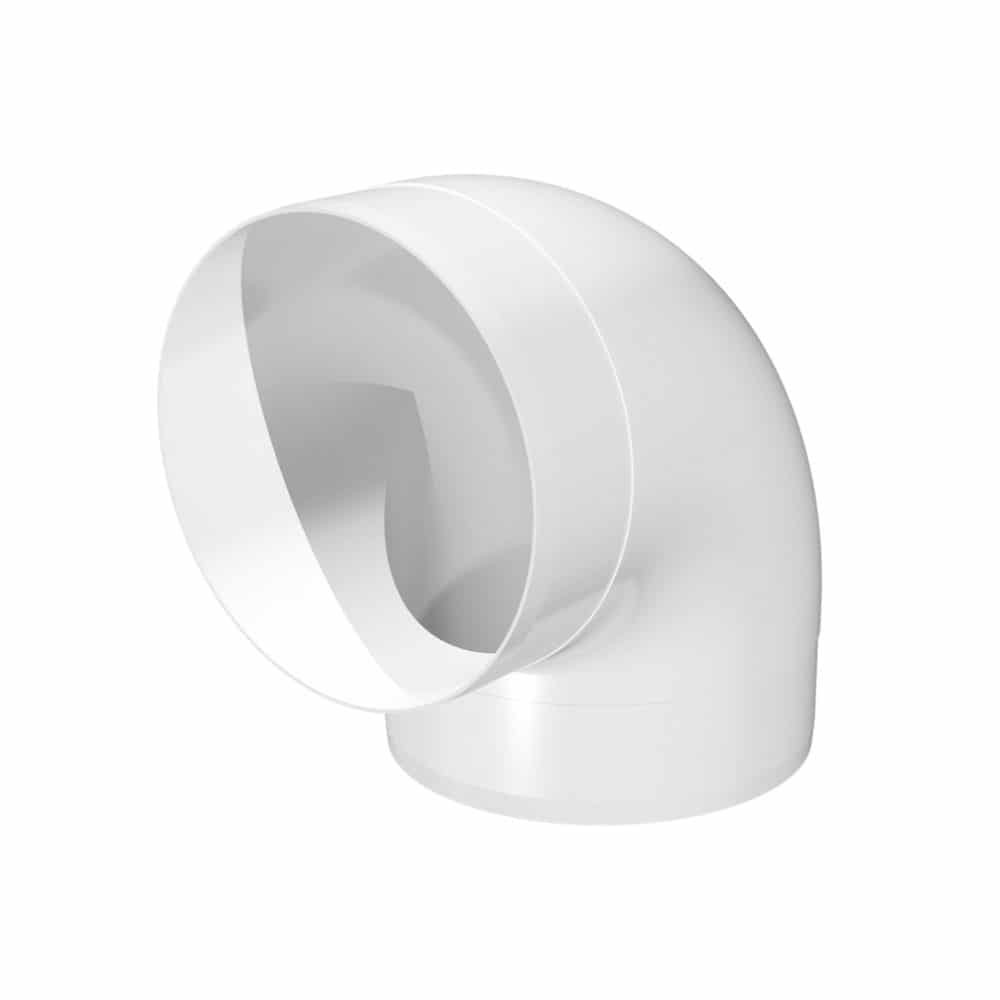 cot din pvc pentru tubulatura o75 mm, unghi 90° cu etansare - imagine 3